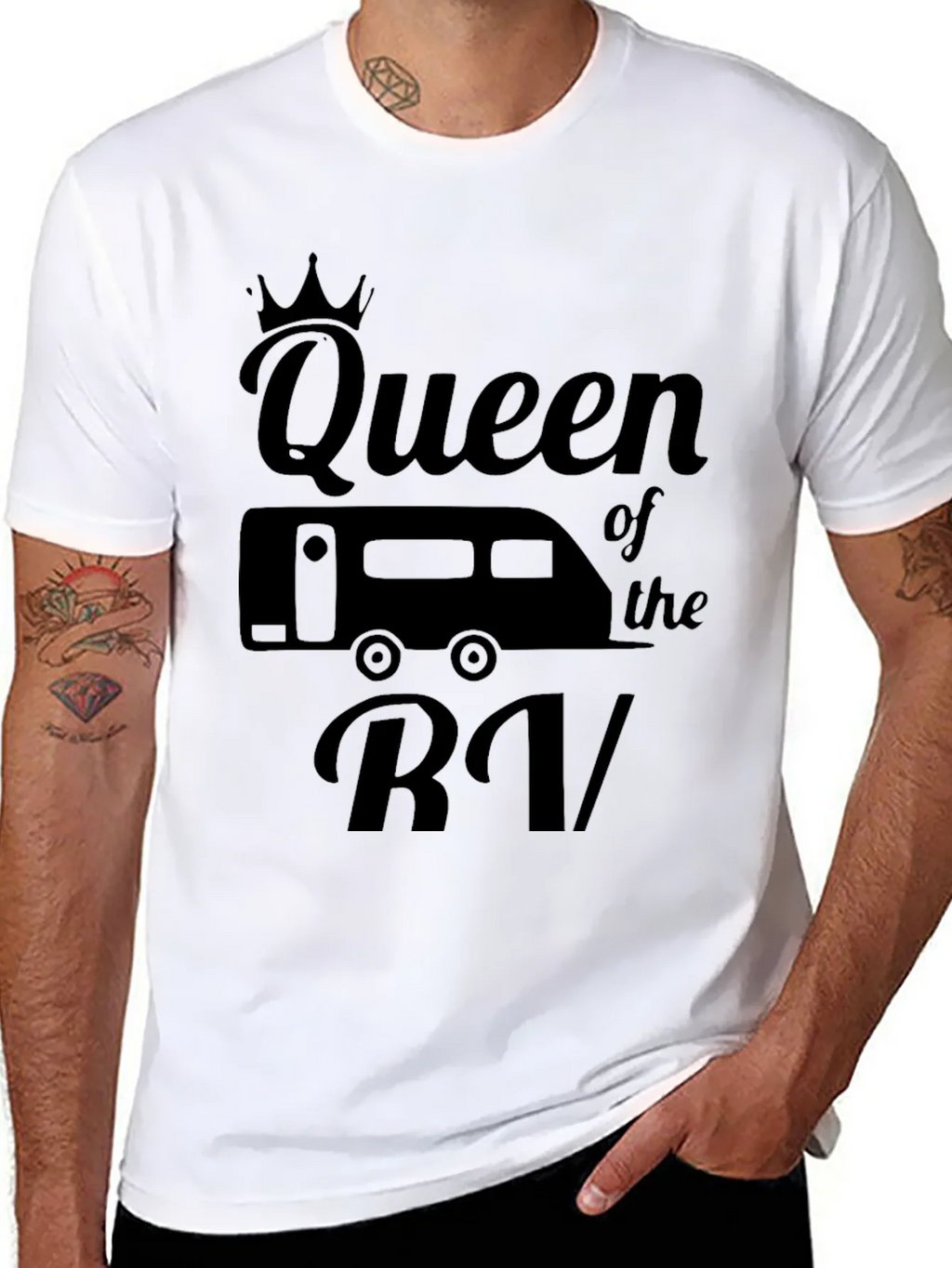 Queen of the RV Black Graphic T-Shirt product image 7
