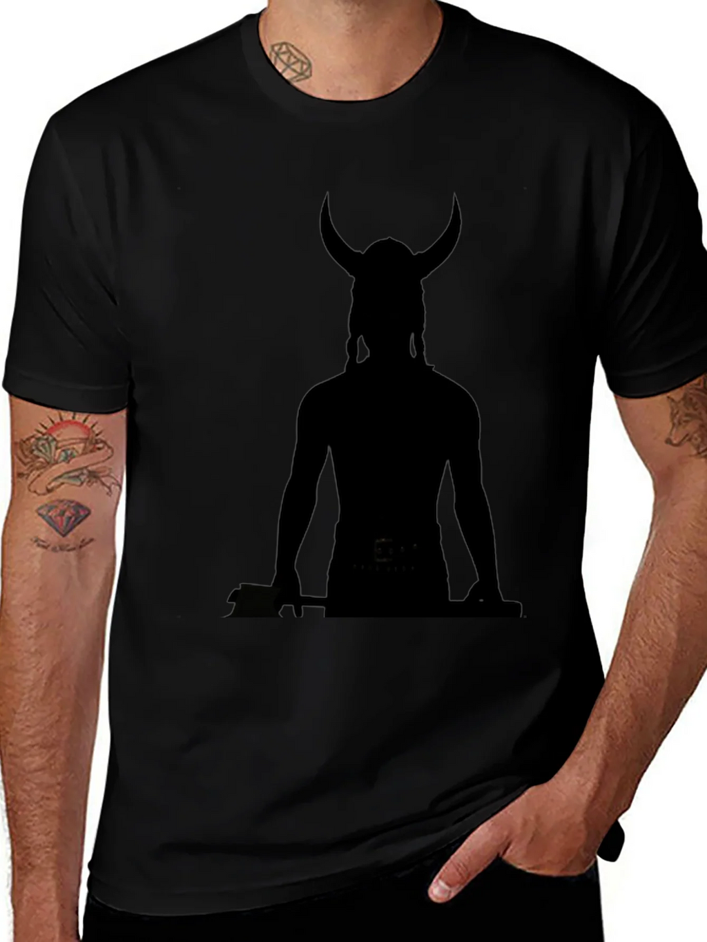 Viking Silhouette Black T-Shirt product image 1