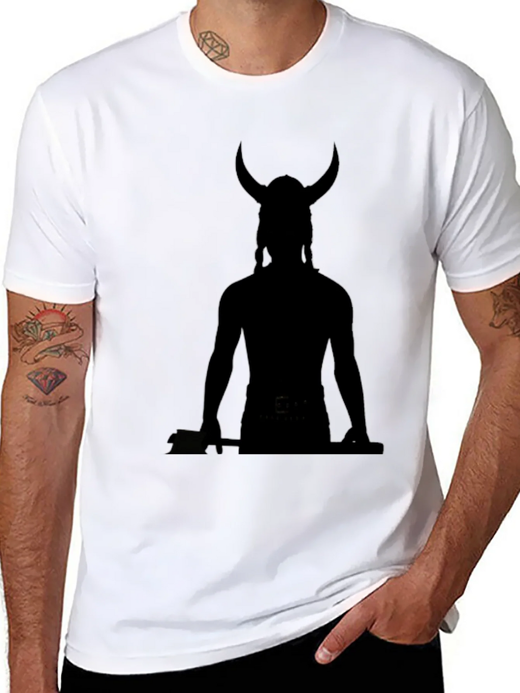 Viking Silhouette Black T-Shirt product image 7