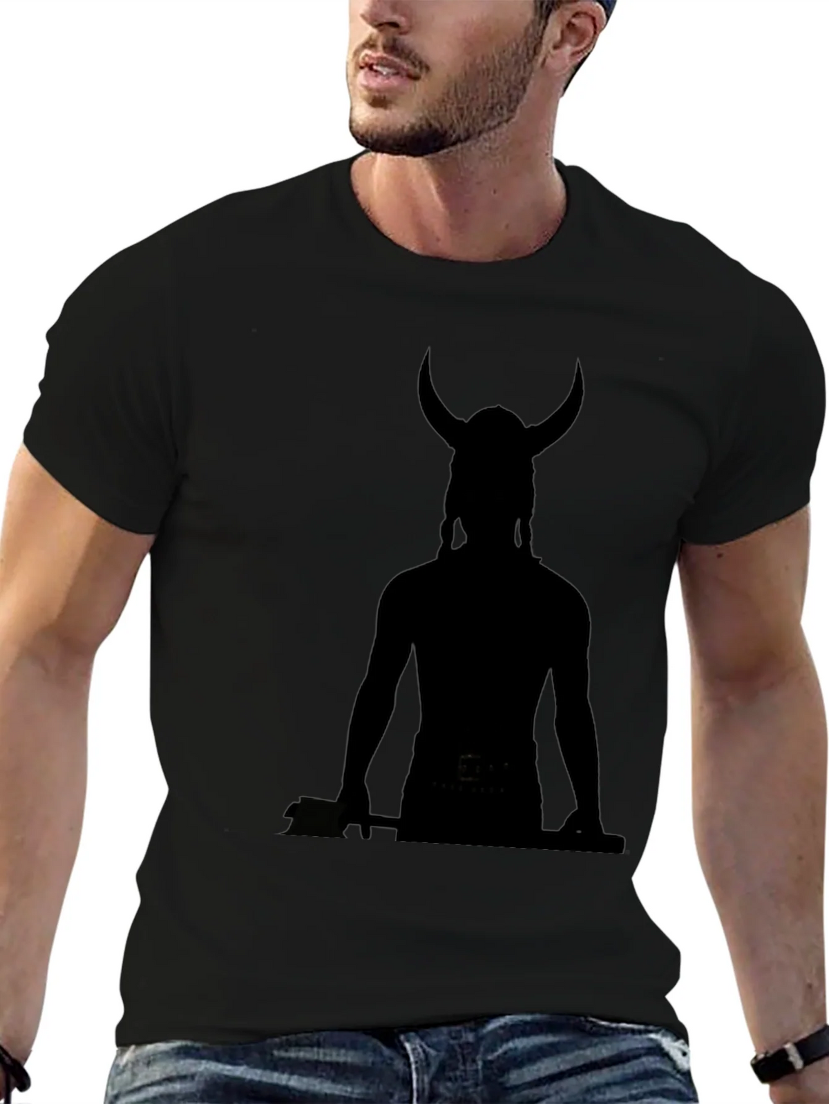 Viking Silhouette Black T-Shirt product image 6