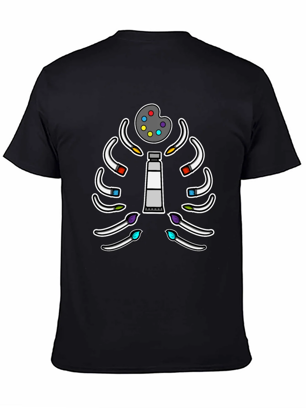Artists Ribcage T-Shirt - Painter Anatomy Tee product image 1