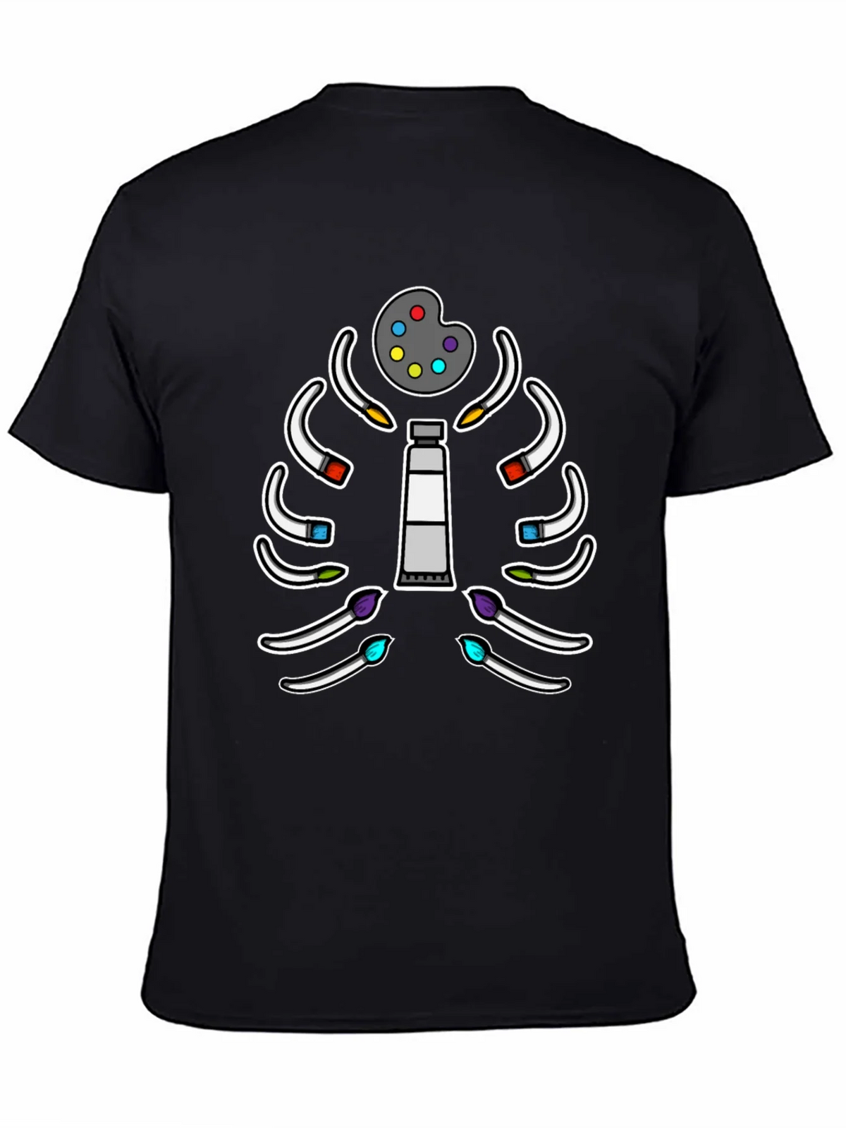 Artists Ribcage T-Shirt - Painter Anatomy Tee product image 1