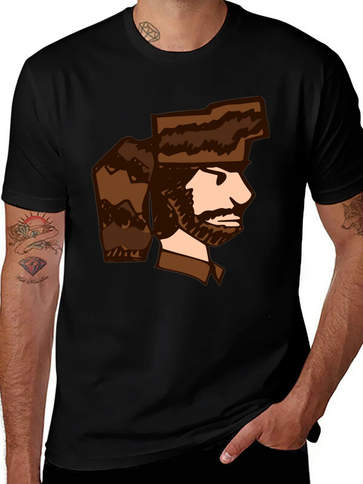 Cartoon Trapper T-Shirt - Unique Graphic Tee product image 1