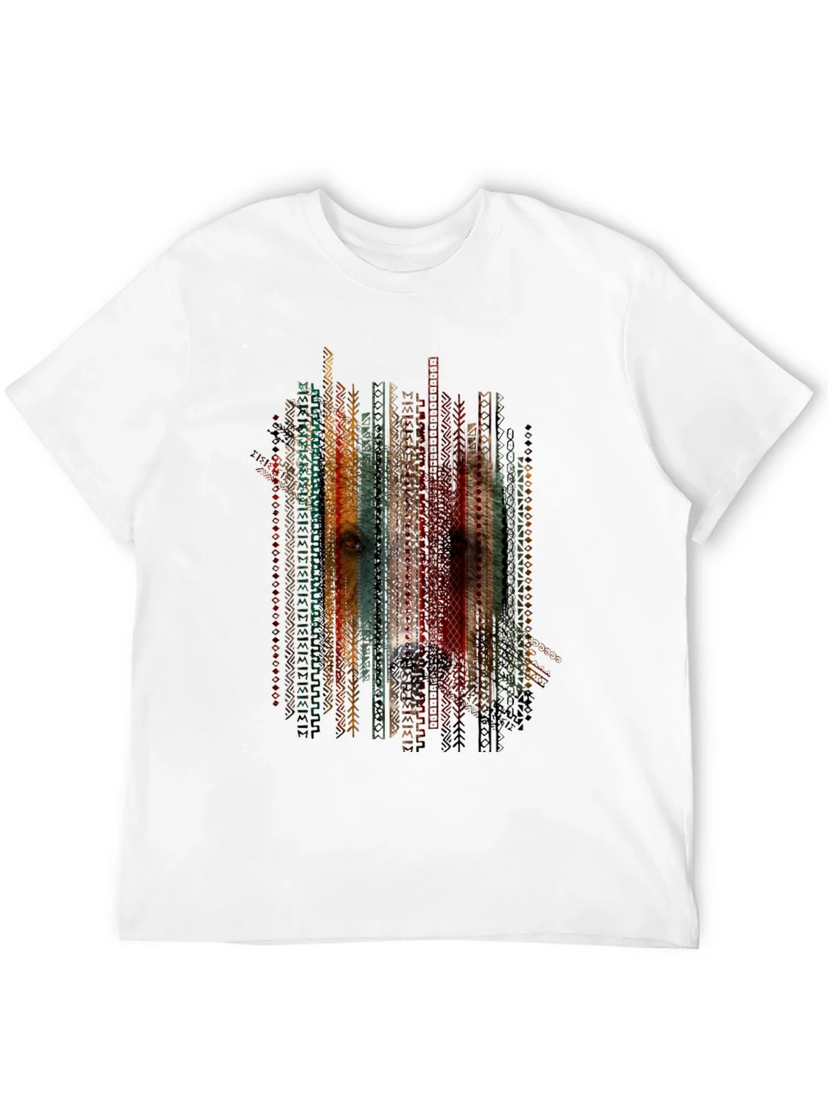 Tribal Dog Graphic Tee - Stylish Mens Black T-Shirt product image 1