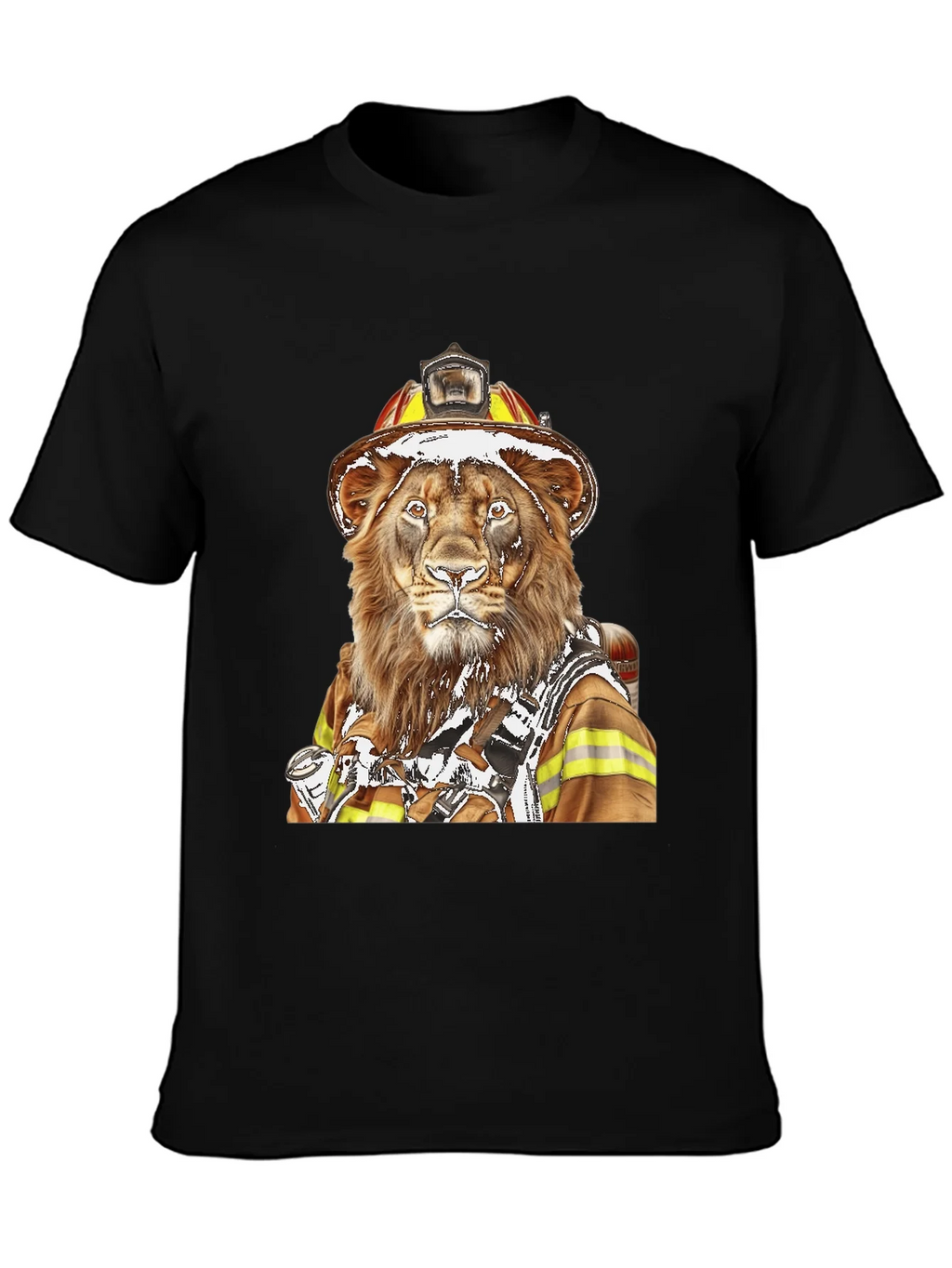 Lion Firefighter Graphic Tee - Unique Design! product image 3
