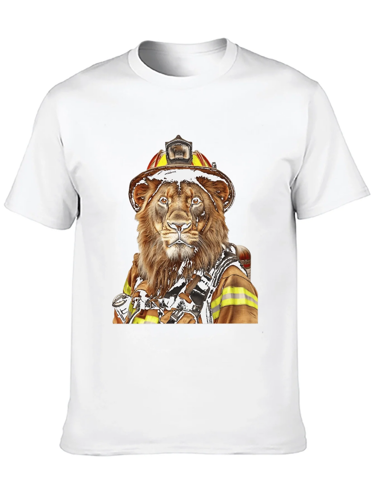 Lion Firefighter Graphic Tee - Unique Design! product image 9