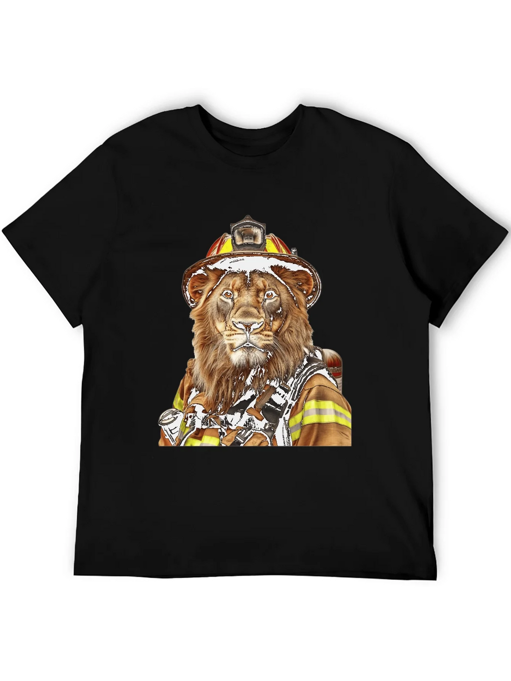Lion Firefighter Graphic Tee - Unique Design! product image 5