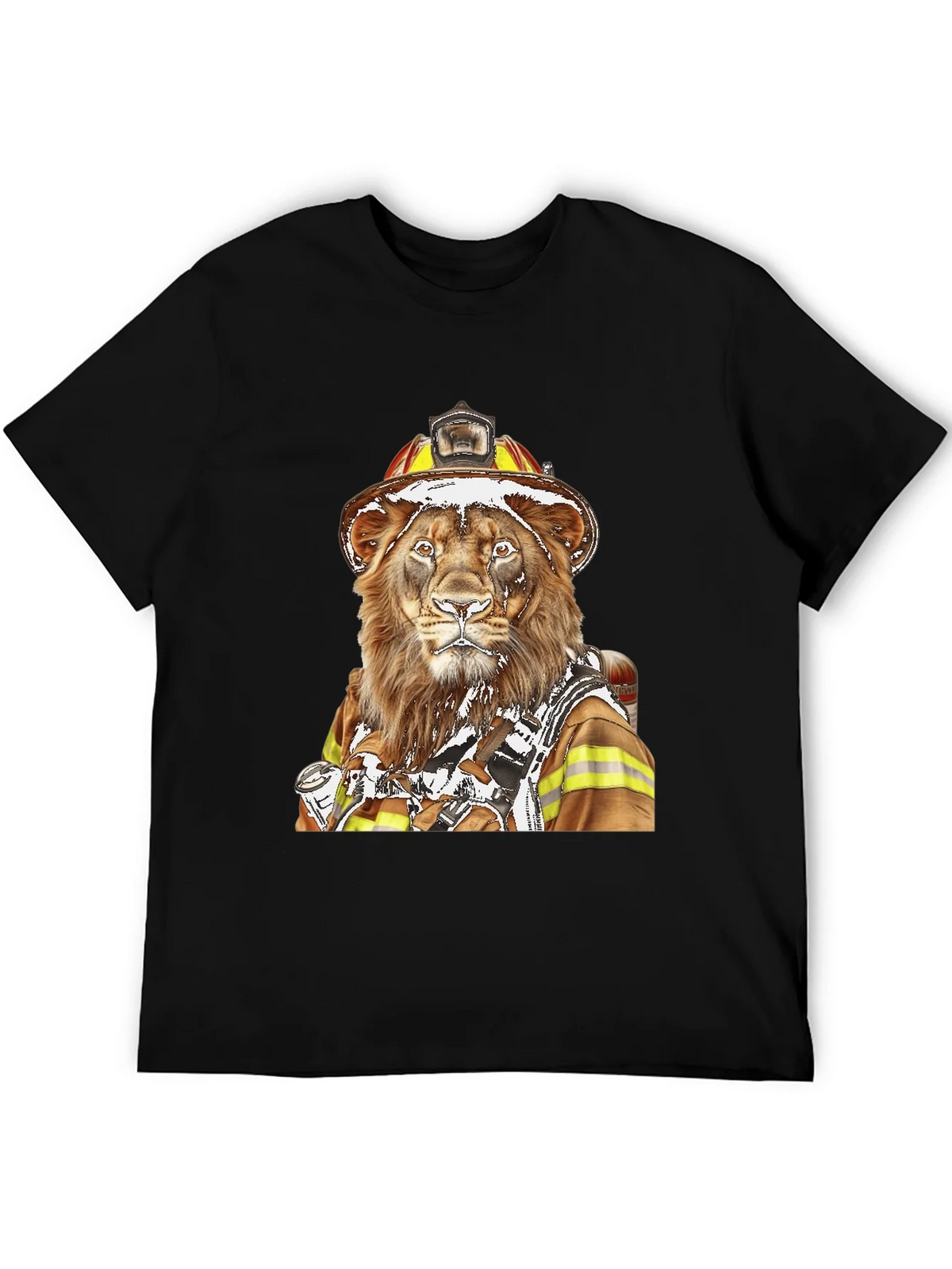 Lion Firefighter Graphic Tee - Unique Design! product image 5