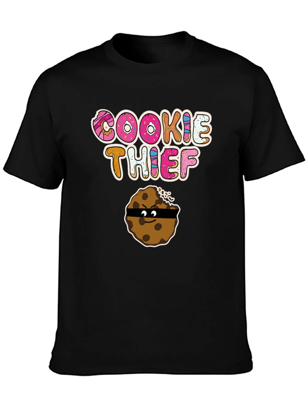 Cookie Thief Graphic Tee - Funny Cartoon Shirt product image 1