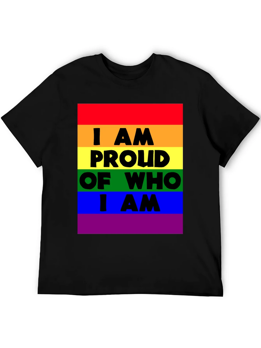 Pride Rainbow T-Shirt - I AM Proud Of Who I AM product image 5