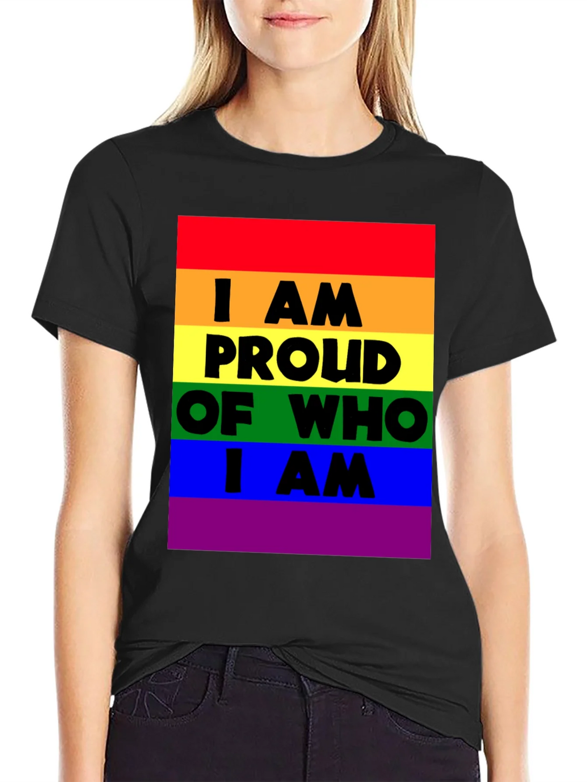 Pride Rainbow T-Shirt - I AM Proud Of Who I AM product image 2