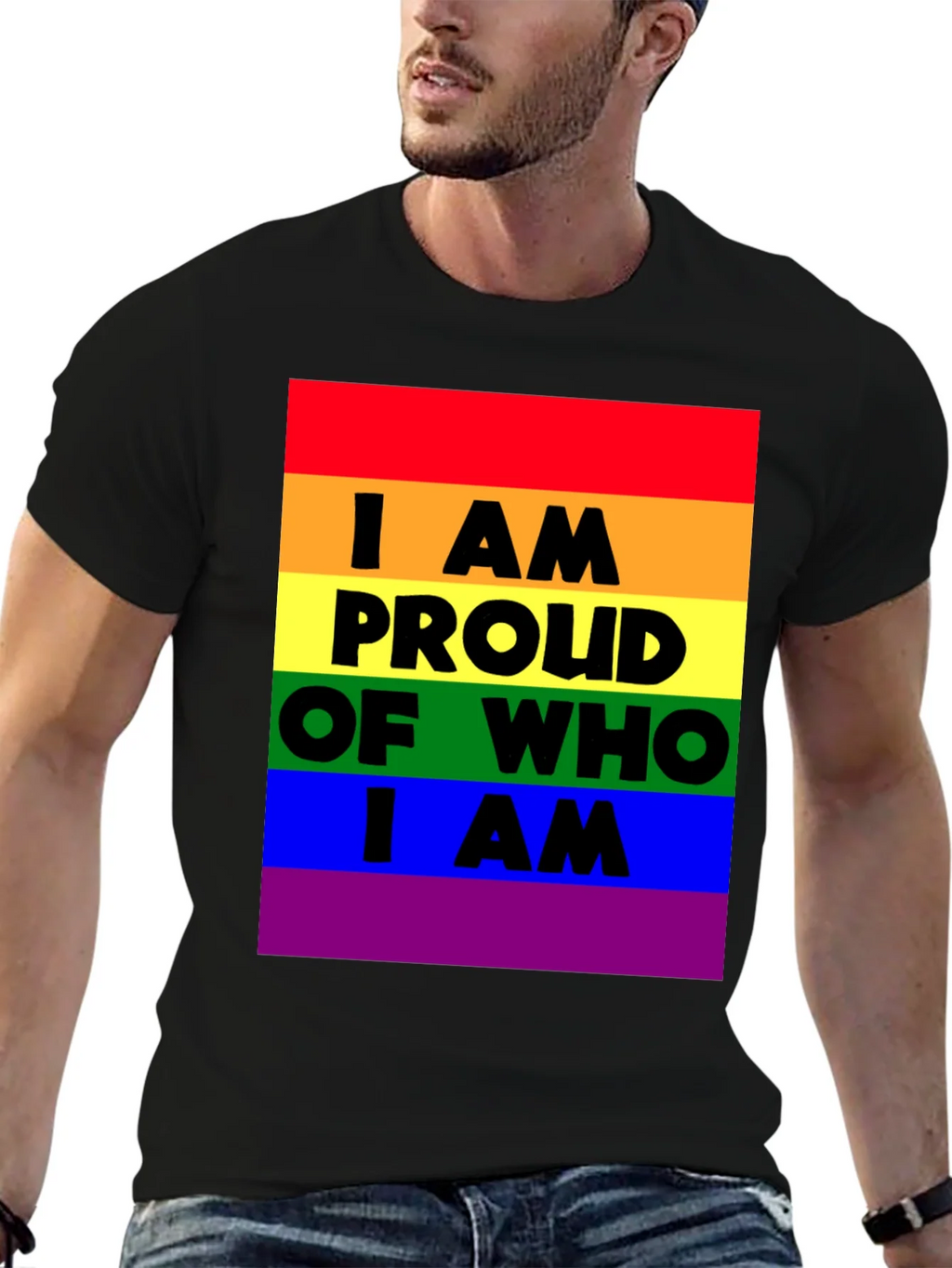 Pride Rainbow T-Shirt - I AM Proud Of Who I AM product image 6