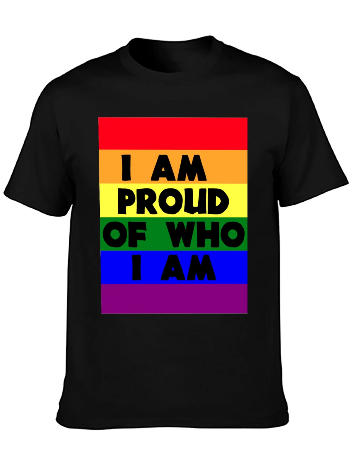 Pride Rainbow T-Shirt - I AM Proud Of Who I AM product image 3