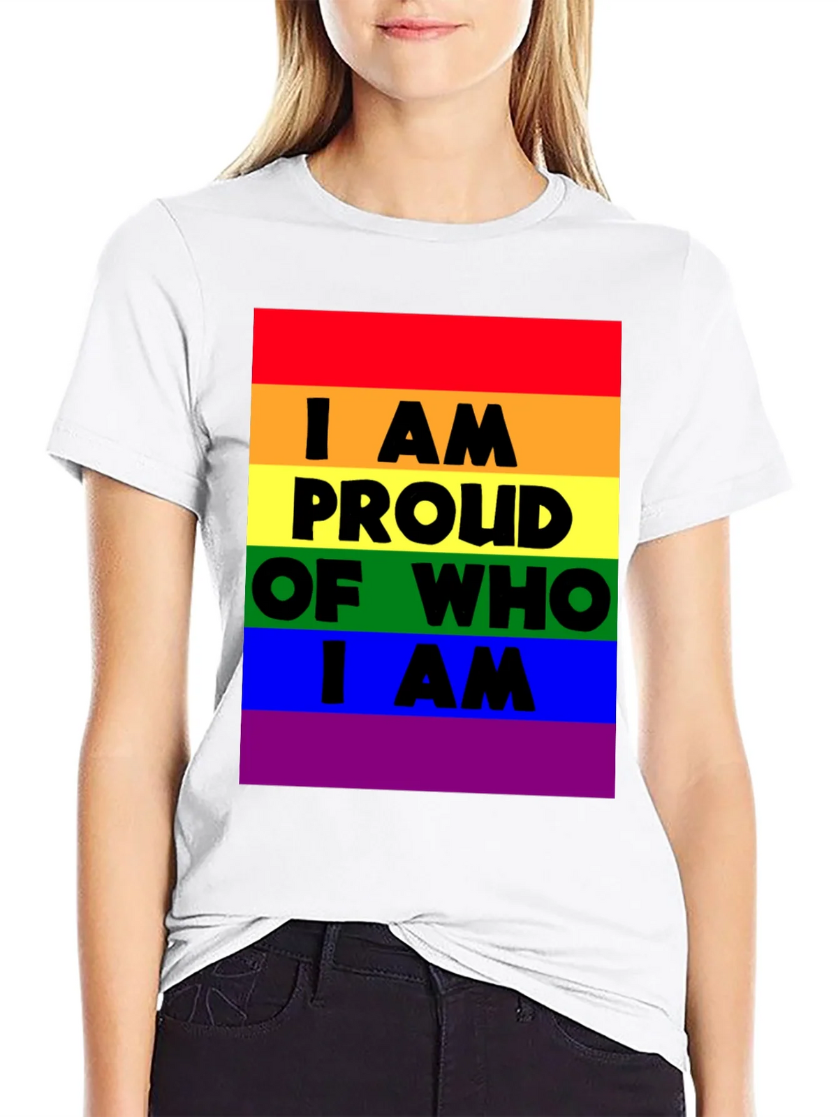 Pride Rainbow T-Shirt - I AM Proud Of Who I AM product image 8