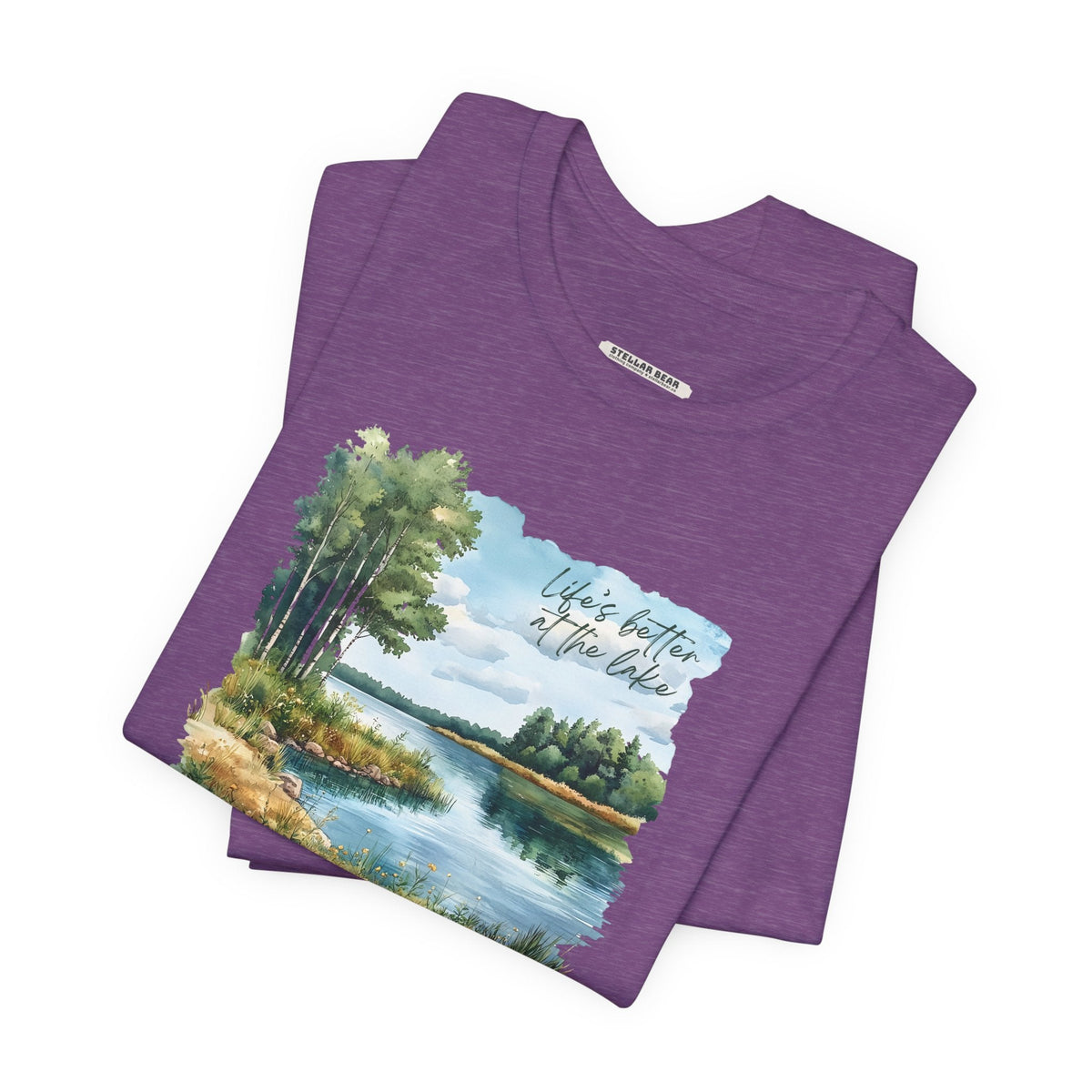 Life's Better at the Lake, Spring Trees Graphic T-Shirt product image 4