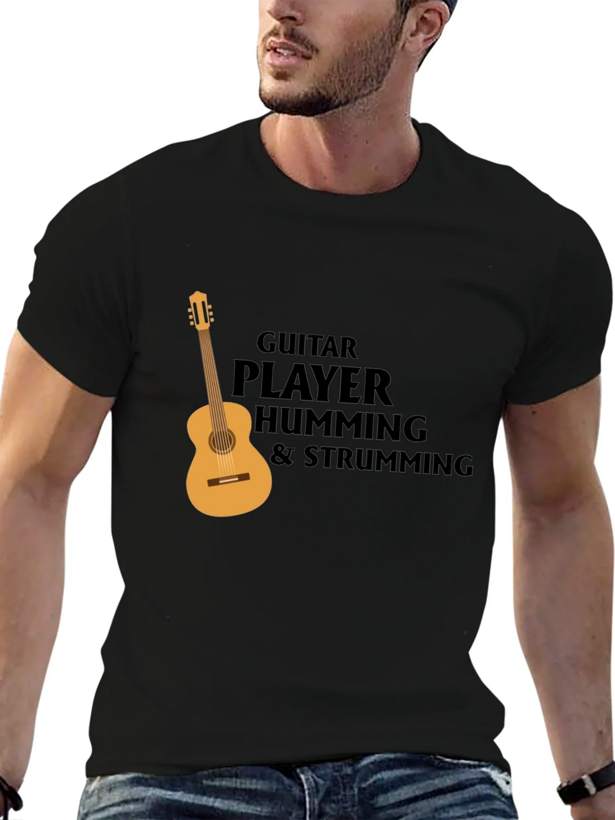 Guitar Player T-Shirt: Hum & Strum Tee product image 6