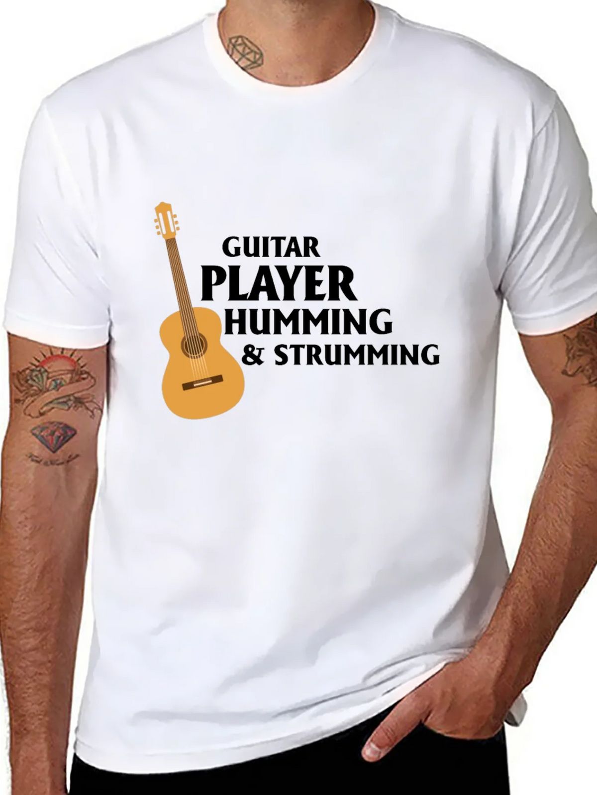 Guitar Player T-Shirt: Hum & Strum Tee product image 7