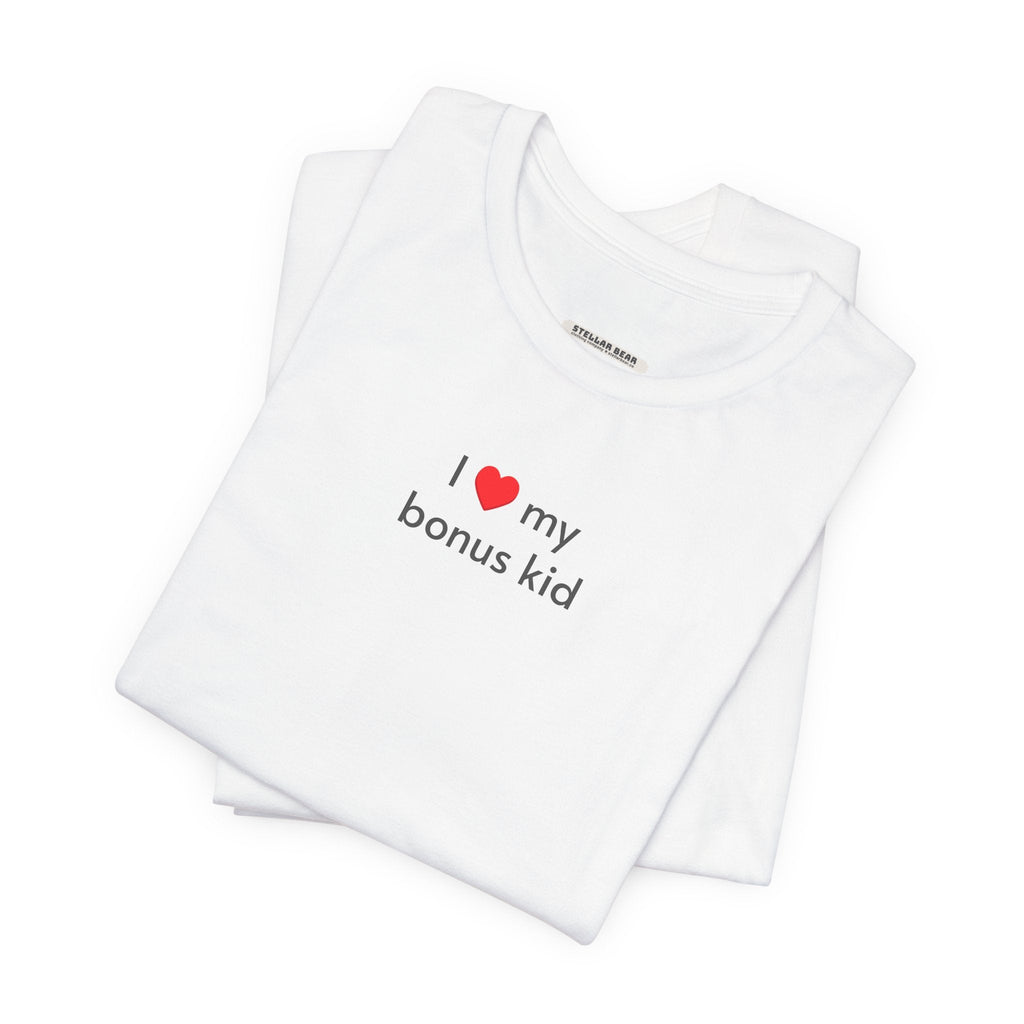 I Love My Bonus Kid Minimalist Style T-Shirt product image 3