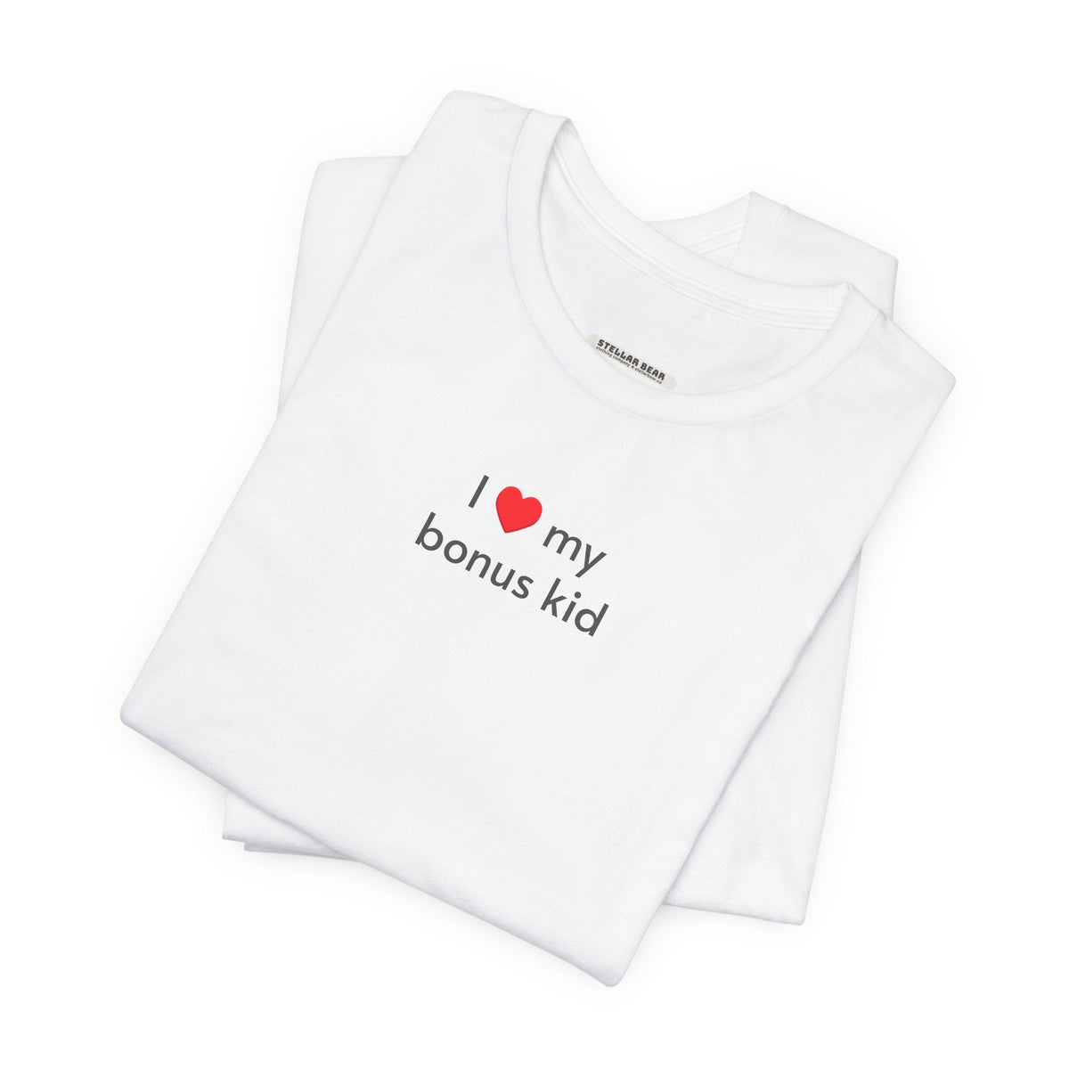 I Love My Bonus Kid Minimalist Style T-Shirt product image 3