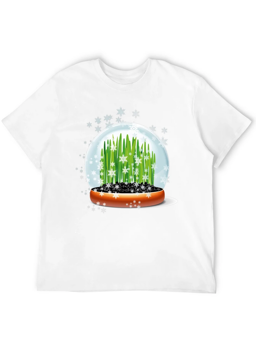 Snow Globe Wheatgrass Black T-Shirt product image 8