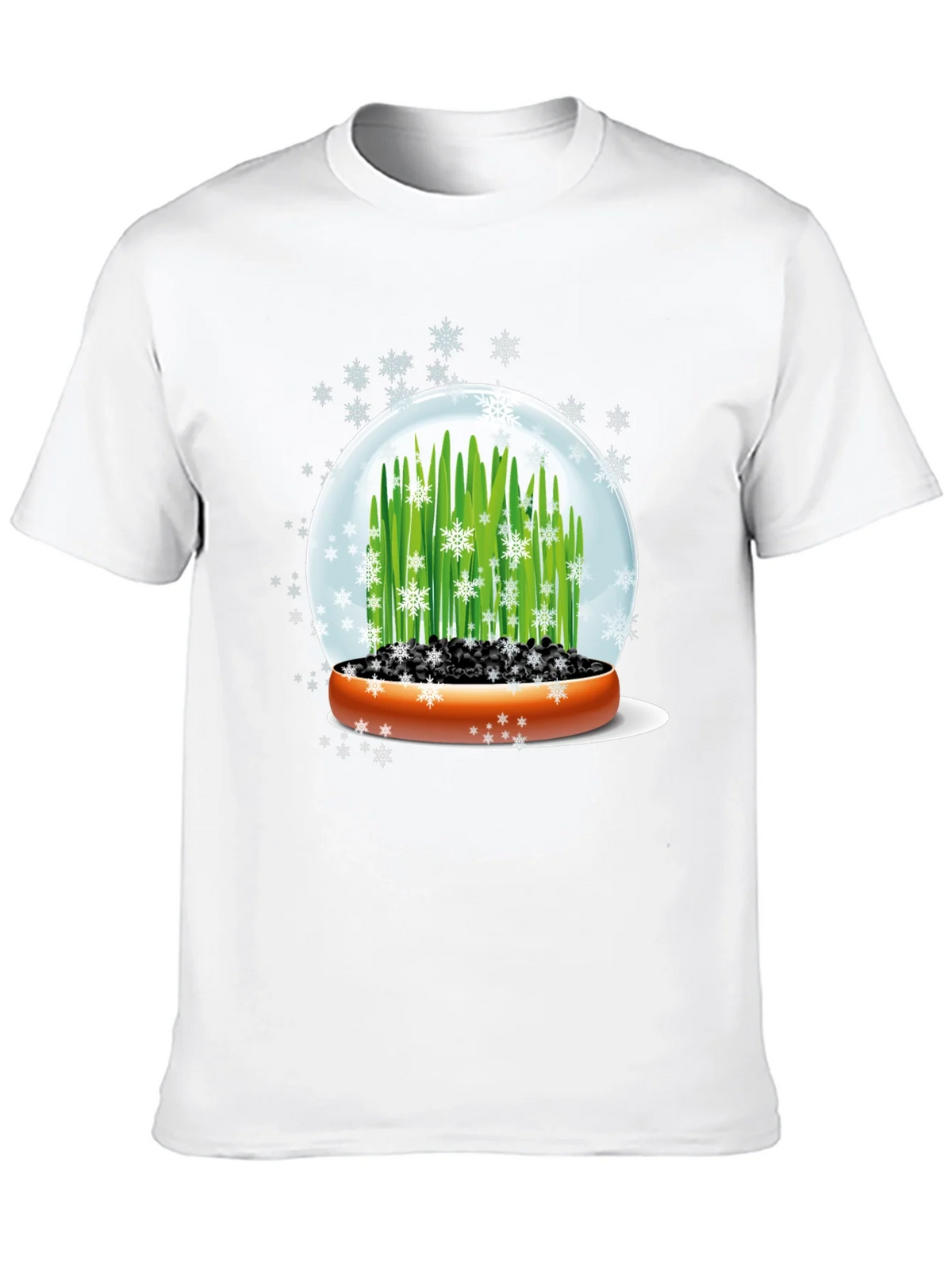 Snow Globe Wheatgrass Black T-Shirt product image 6