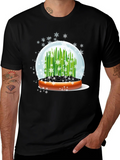 Snow Globe Wheatgrass Black T-Shirt product image 1