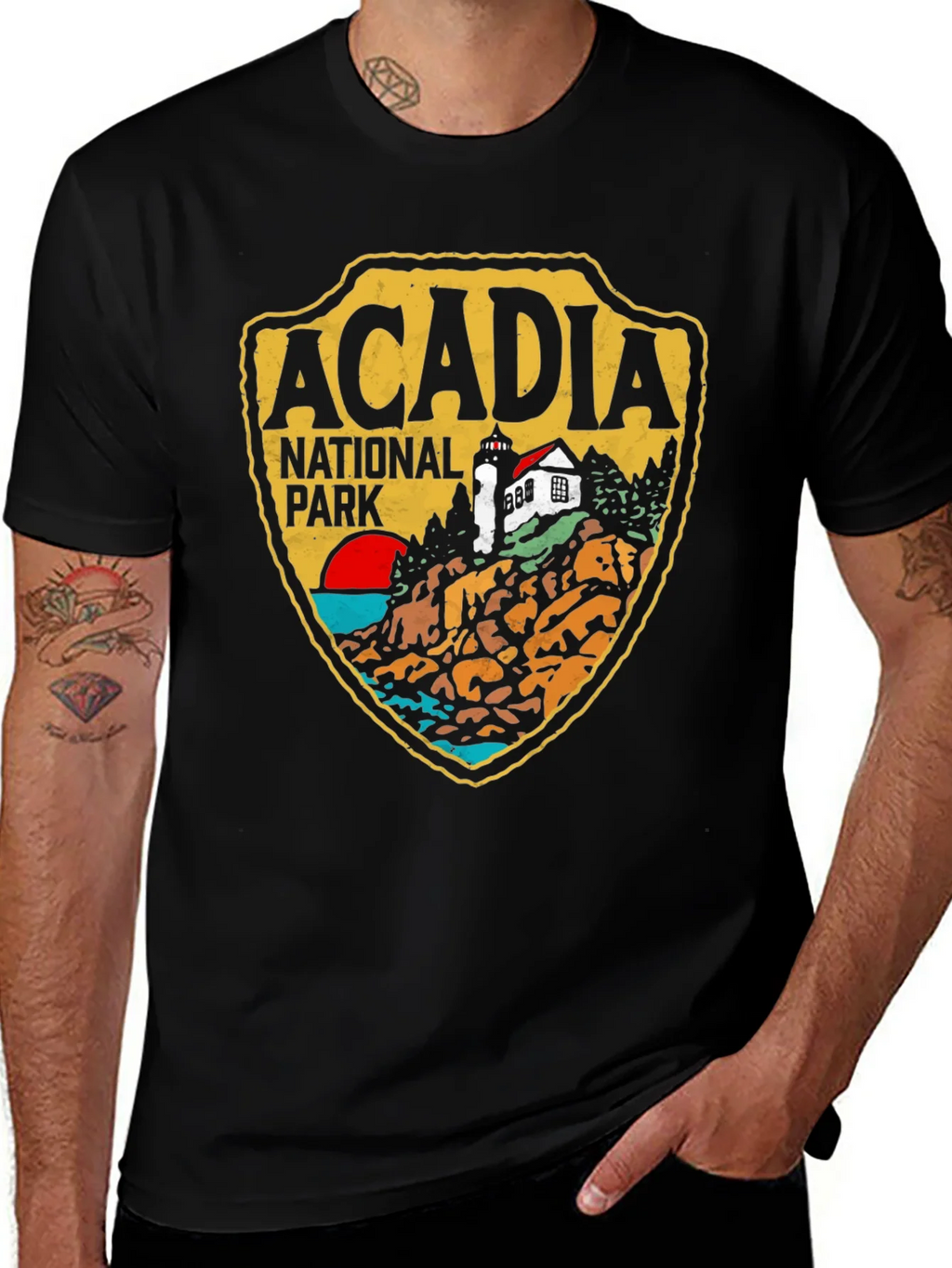 Acadia National Park Graphic Tee - Black Cotton product image 1