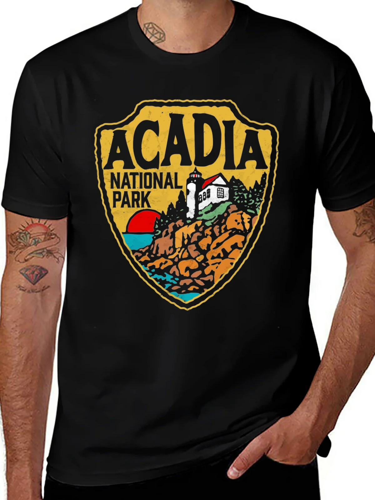 Acadia National Park Graphic Tee - Black Cotton product image 1