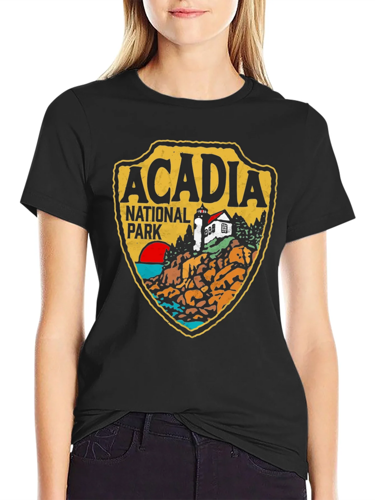 Acadia National Park Graphic Tee - Black Cotton product image 2