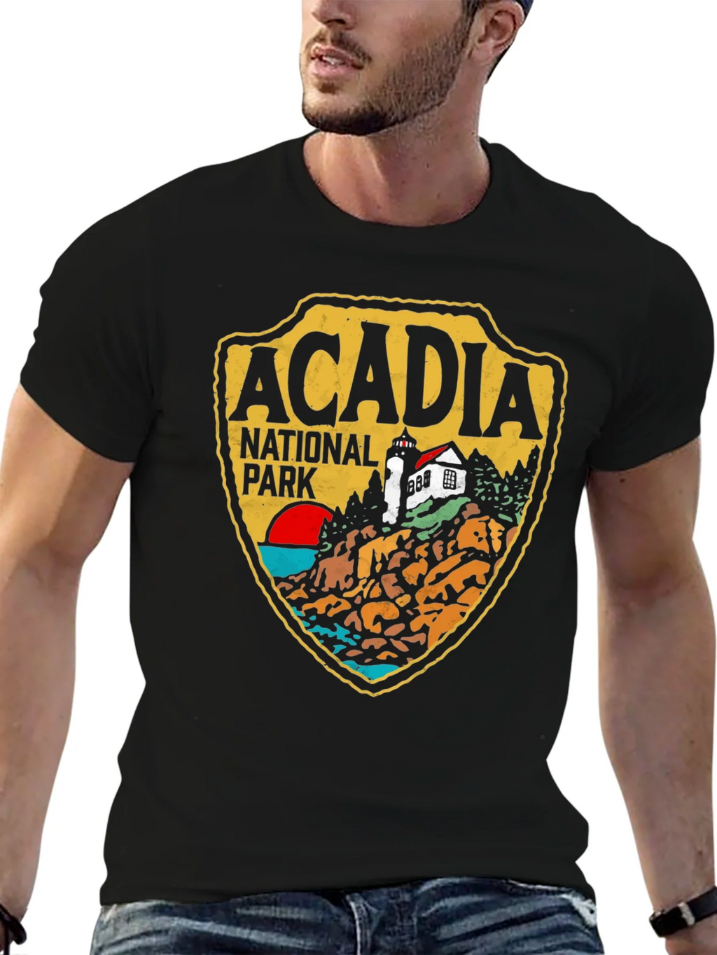 Acadia National Park Graphic Tee - Black Cotton product image 6
