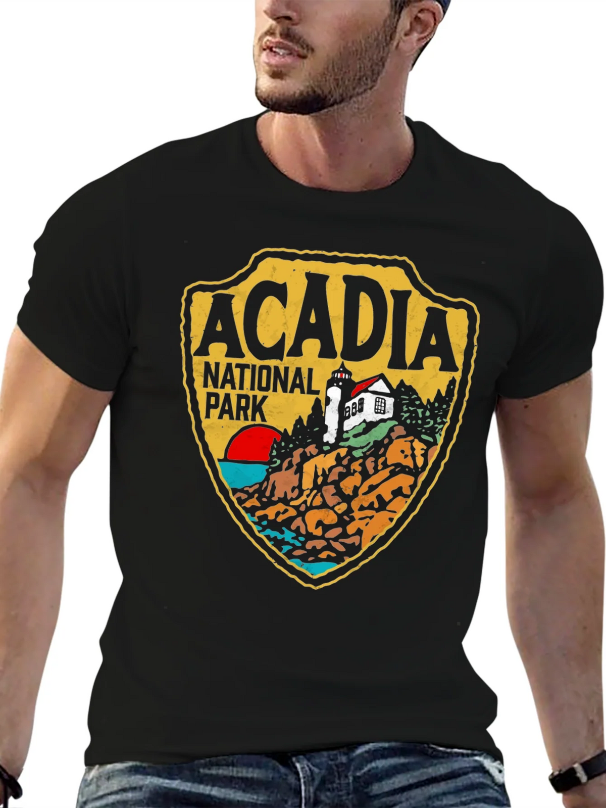 Acadia National Park Graphic Tee - Black Cotton product image 6