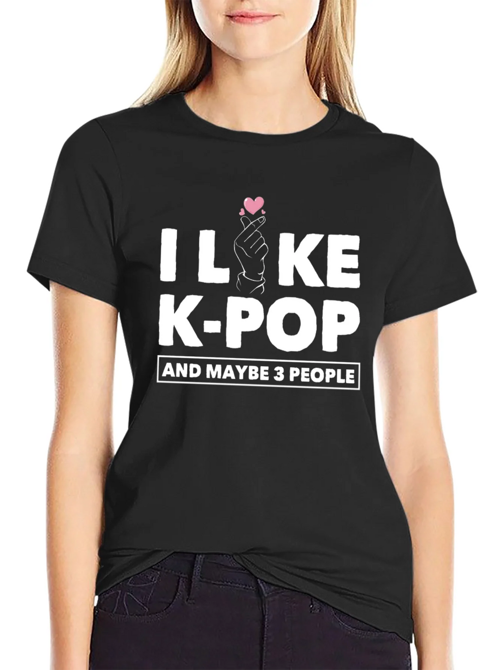 I Like K-Pop T-Shirt Maybe 3 People Cotton Blend Tee product image 2