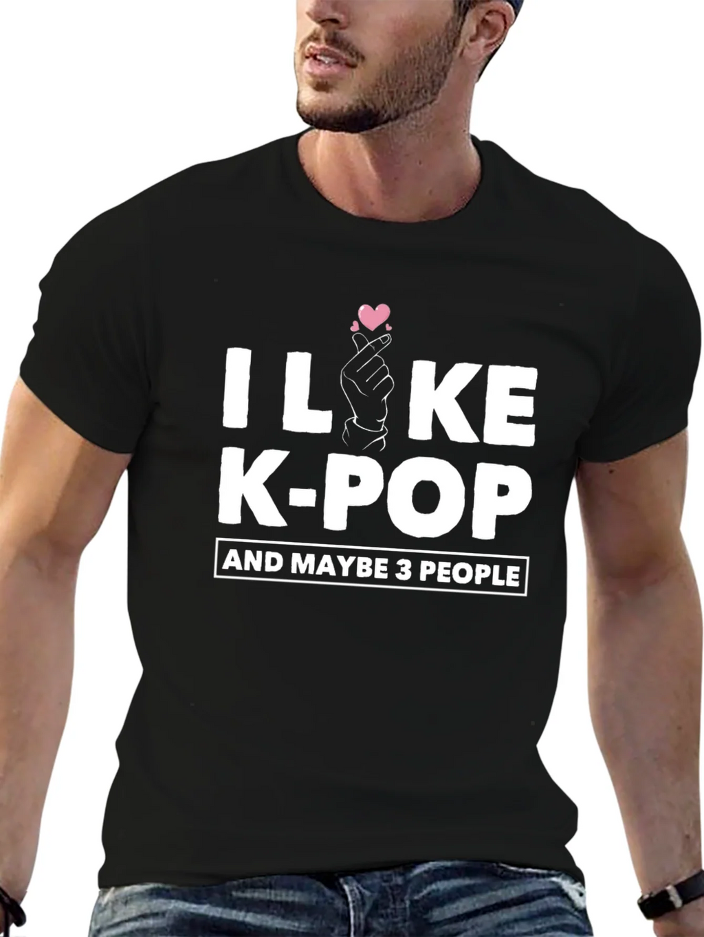 I Like K-Pop T-Shirt Maybe 3 People Cotton Blend Tee product image 6