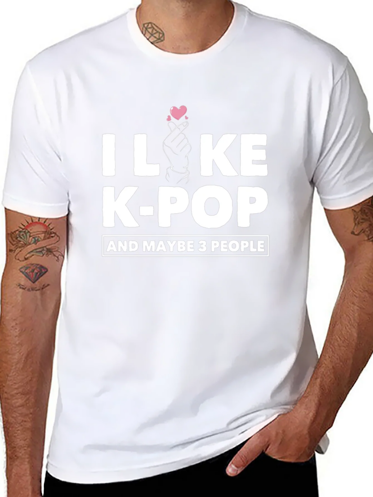 I Like K-Pop T-Shirt Maybe 3 People Cotton Blend Tee product image 7