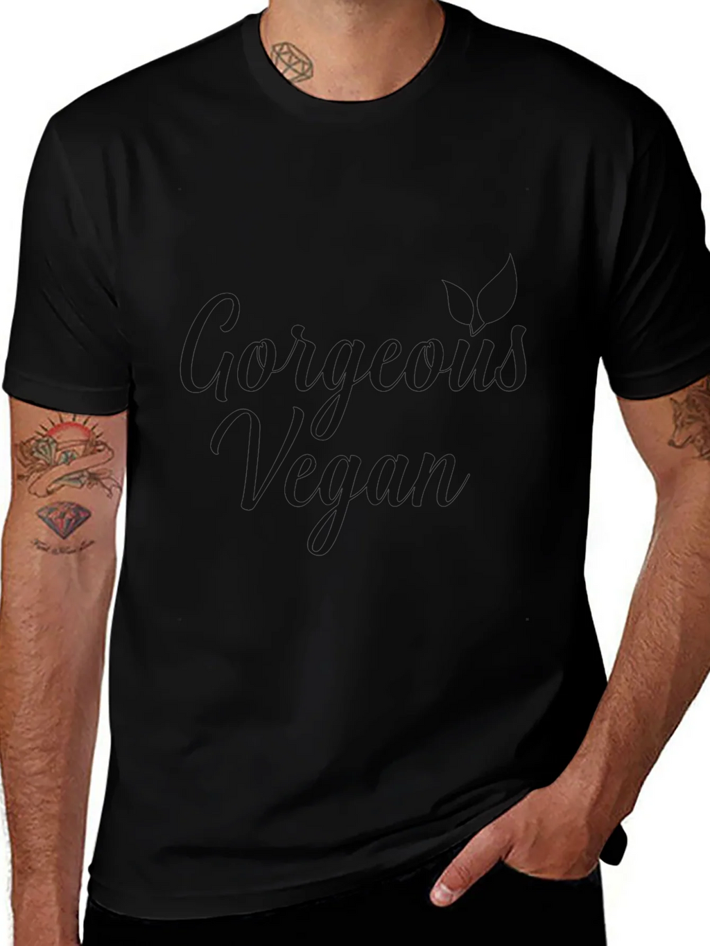 Mens Casual Black Short Sleeve T-Shirt product image 1
