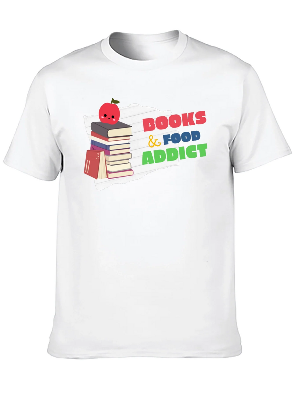 Books and Food Addict Graphic T-Shirt product image 5