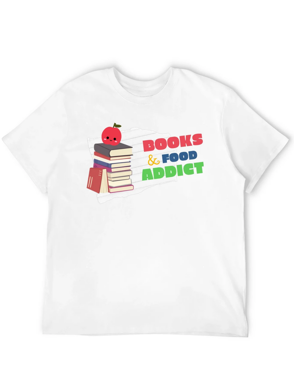 Books and Food Addict Graphic T-Shirt product image 6