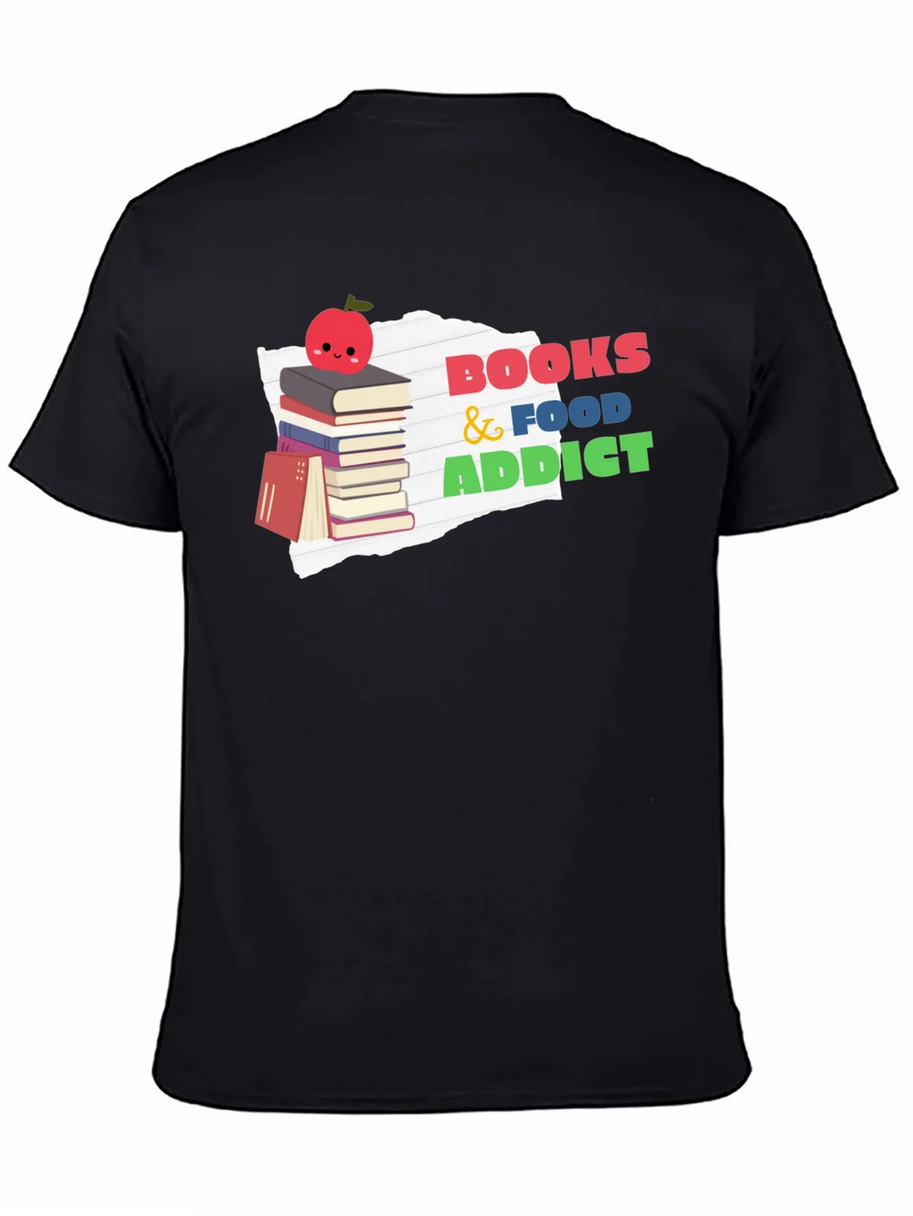 Books and Food Addict Graphic T-Shirt product image 3