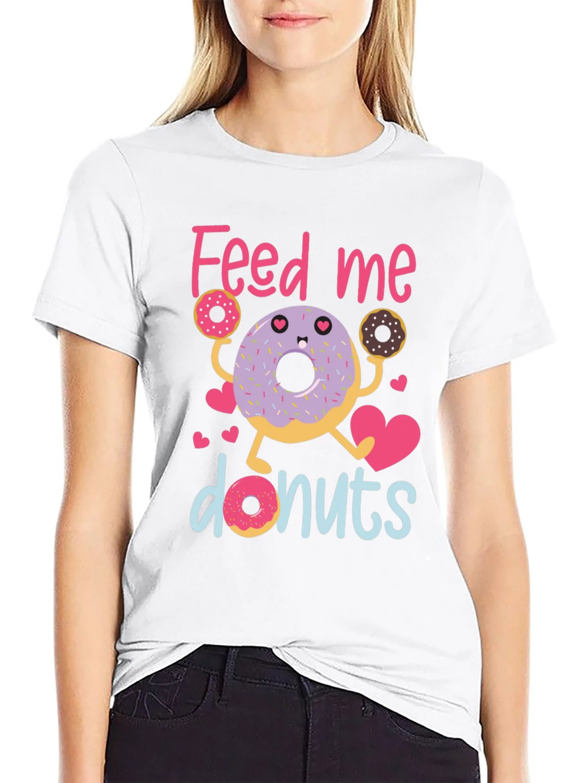 Feed Me Donuts T-Shirt - Cute Donut Lover Tee product image 4