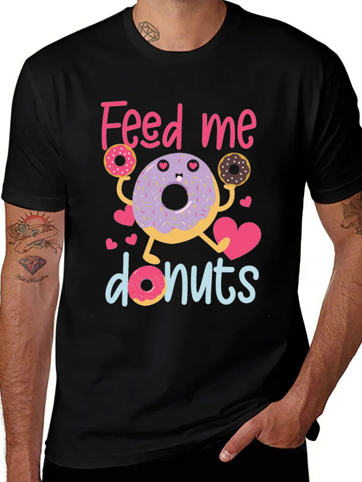 Feed Me Donuts T-Shirt - Cute Donut Lover Tee product image 1