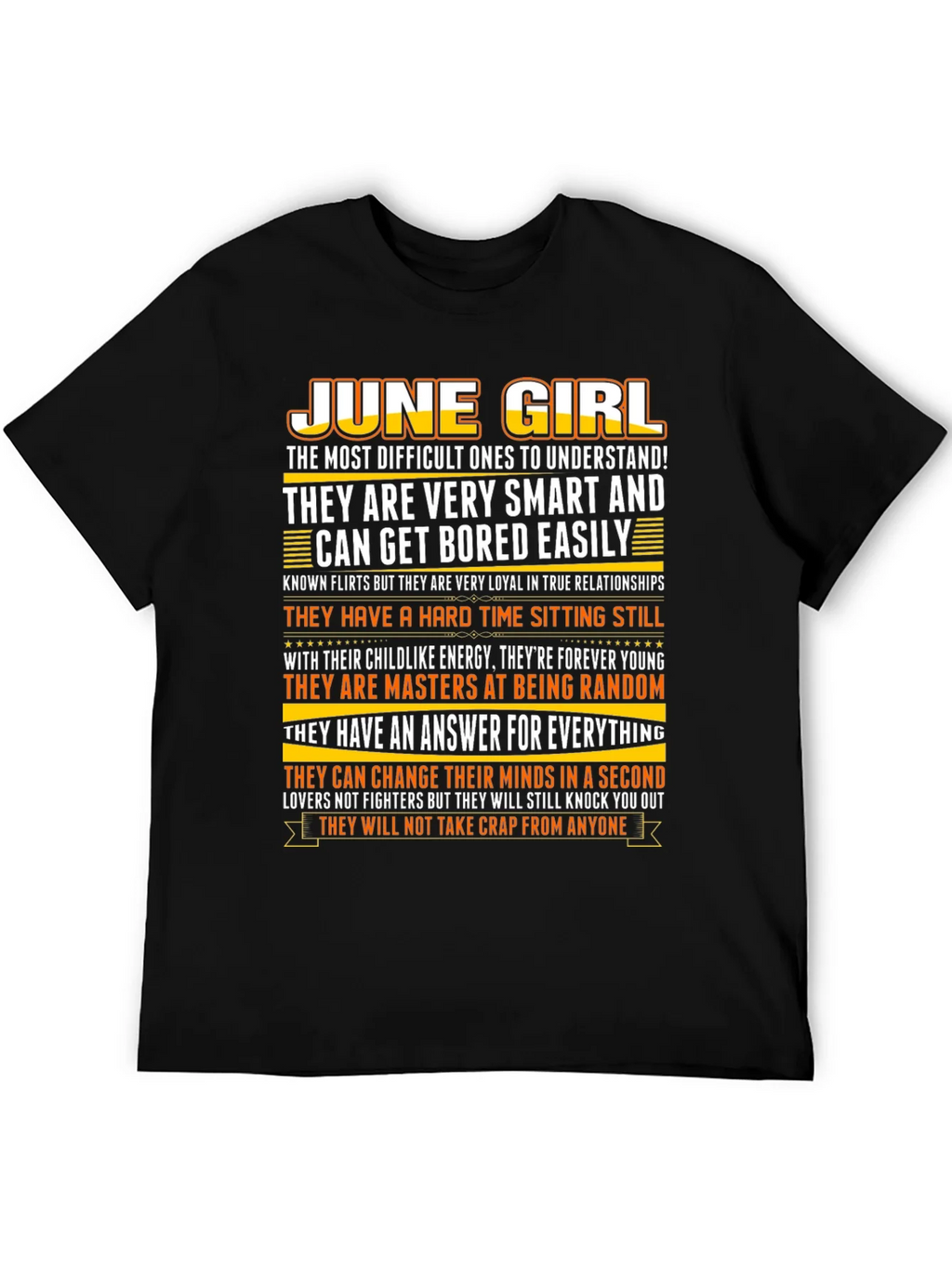June Girl T-Shirt - Smart Loyal and Unique product image 5