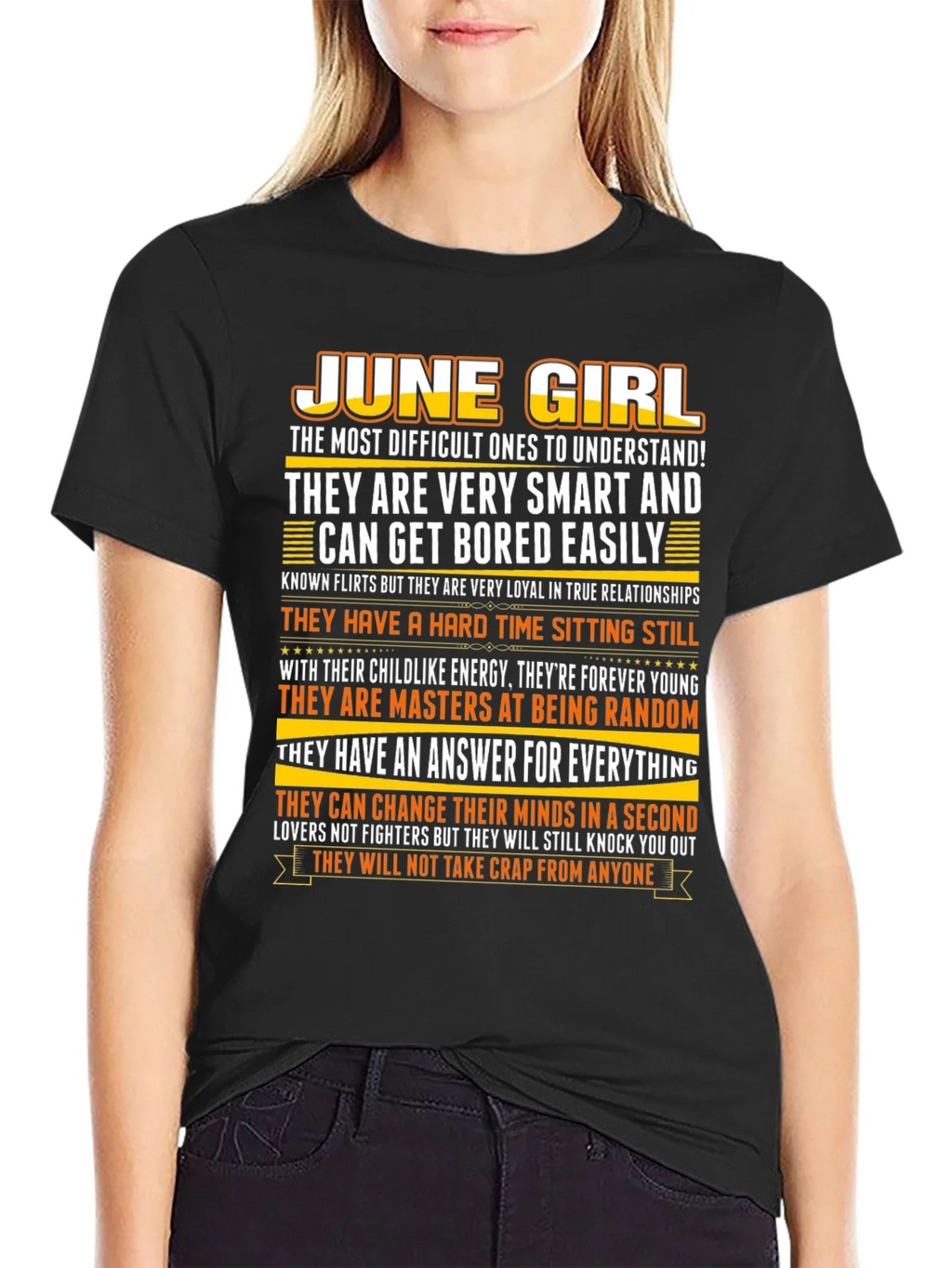 June Girl T-Shirt - Smart Loyal and Unique product image 2