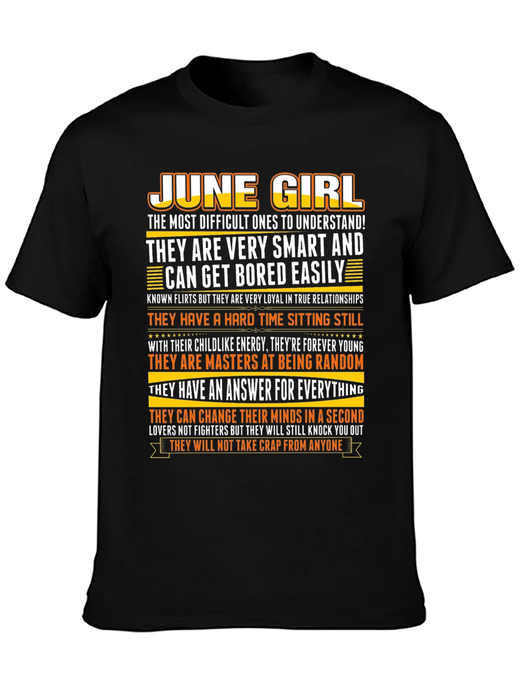 June Girl T-Shirt - Smart Loyal and Unique product image 3
