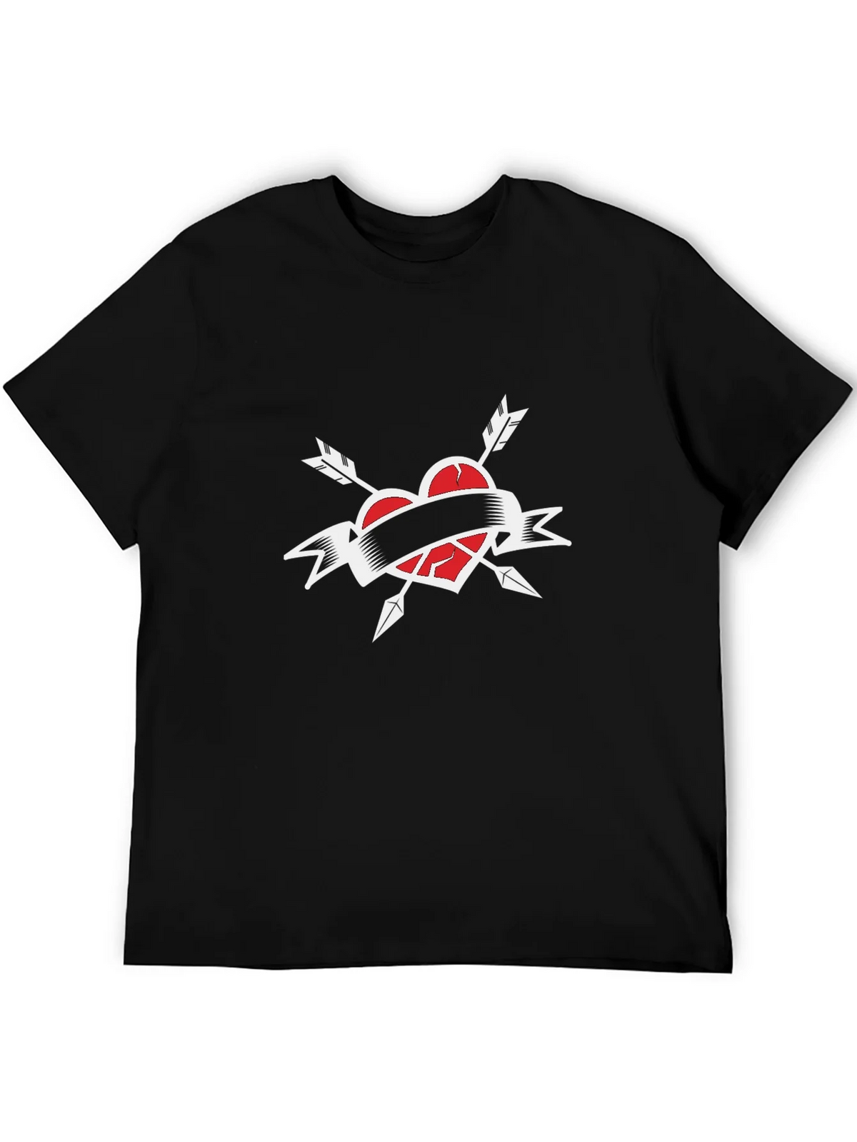 Broken Heart Arrow T-Shirt - Black product image 4