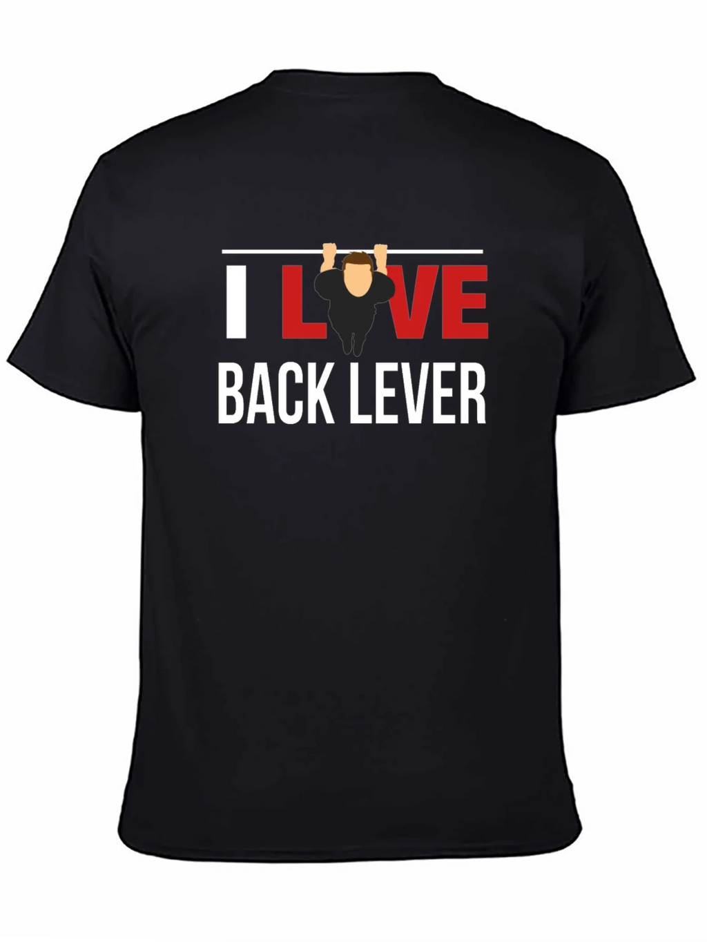 I Love Back Lever Black T-Shirt Gym Workout product image 3