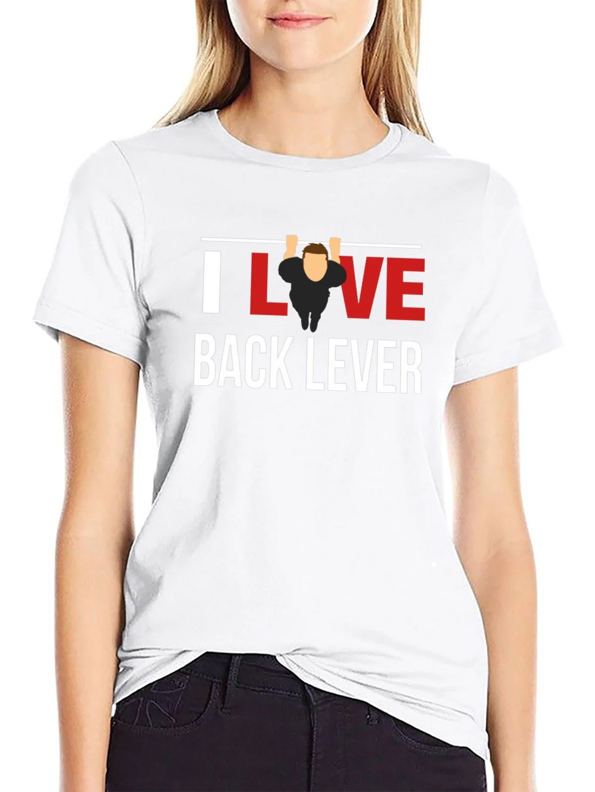 I Love Back Lever Black T-Shirt Gym Workout product image 7