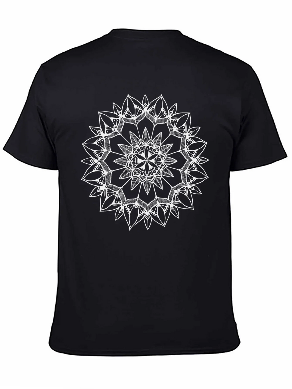 Black T-Shirt with Mandala Graphic product image 1