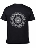 Black T-Shirt with Mandala Graphic product image 1