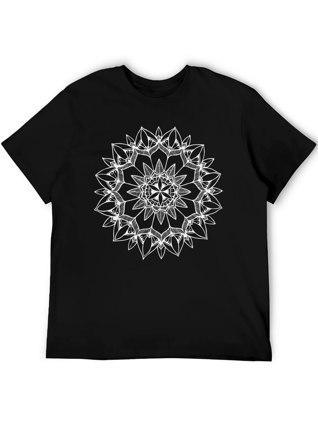 Black T-Shirt with Mandala Graphic product image 2