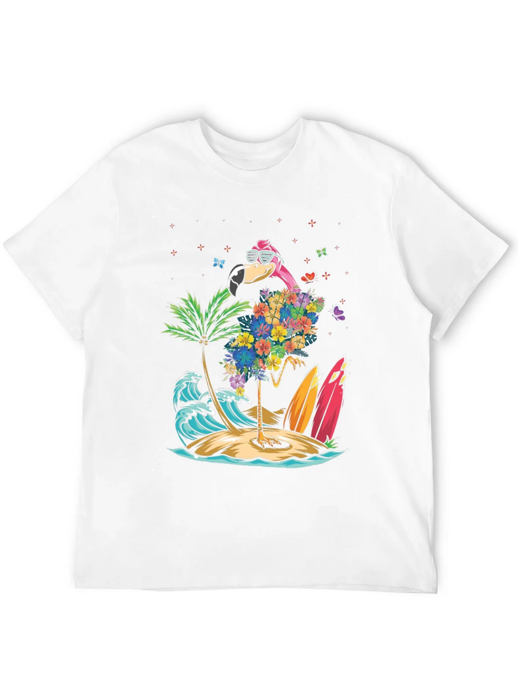 Tropical Flamingo Beach T-Shirt product image 11